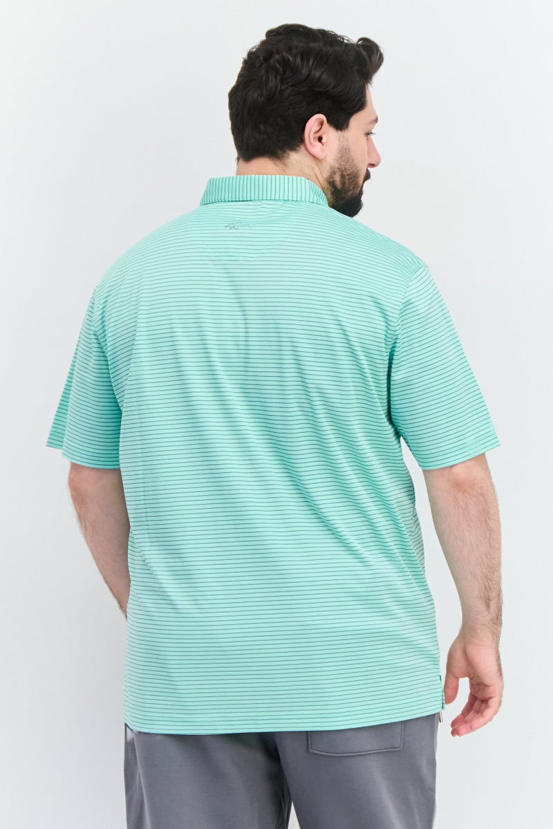 Greg Norman Men Sportswear Fit Short Sleeve Training Polo Shirt, Mint Green - Image 2